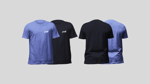 Aplicação da identidade Peek em camisetas